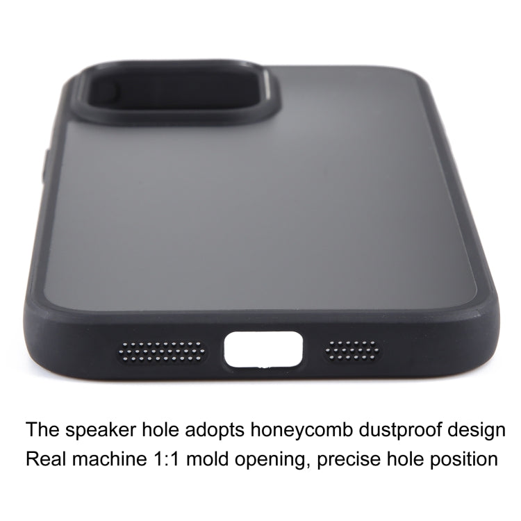 Big Pore Matte Black TPU + PC Phone Case, For iPhone 15 Pro Max, For iPhone 15 Pro, For iPhone 15 Plus, For iPhone 15