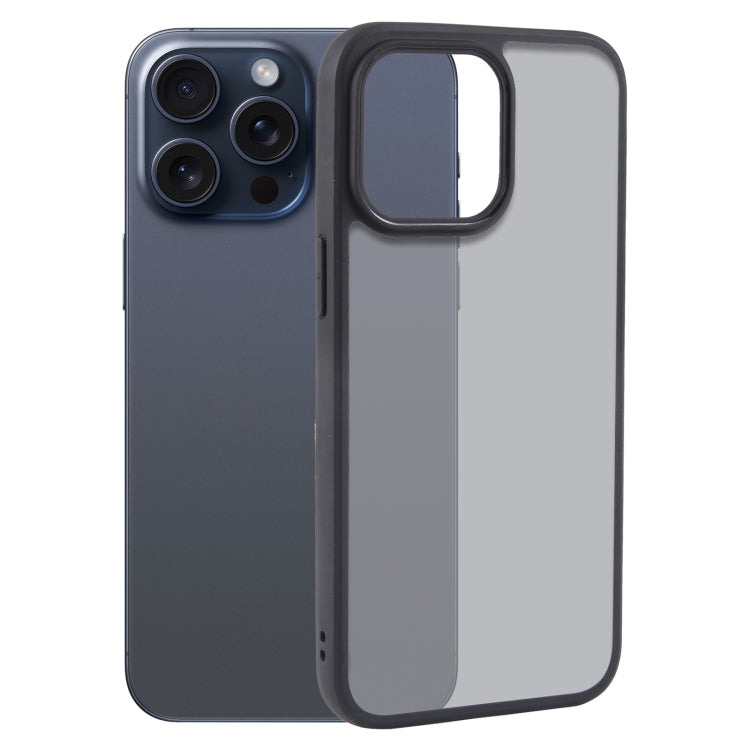 Big Pore Matte Black TPU + PC Phone Case, For iPhone 15 Pro Max, For iPhone 15 Pro, For iPhone 15 Plus, For iPhone 15