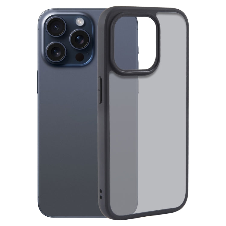 Big Pore Matte Black TPU + PC Phone Case, For iPhone 15 Pro Max, For iPhone 15 Pro, For iPhone 15 Plus, For iPhone 15