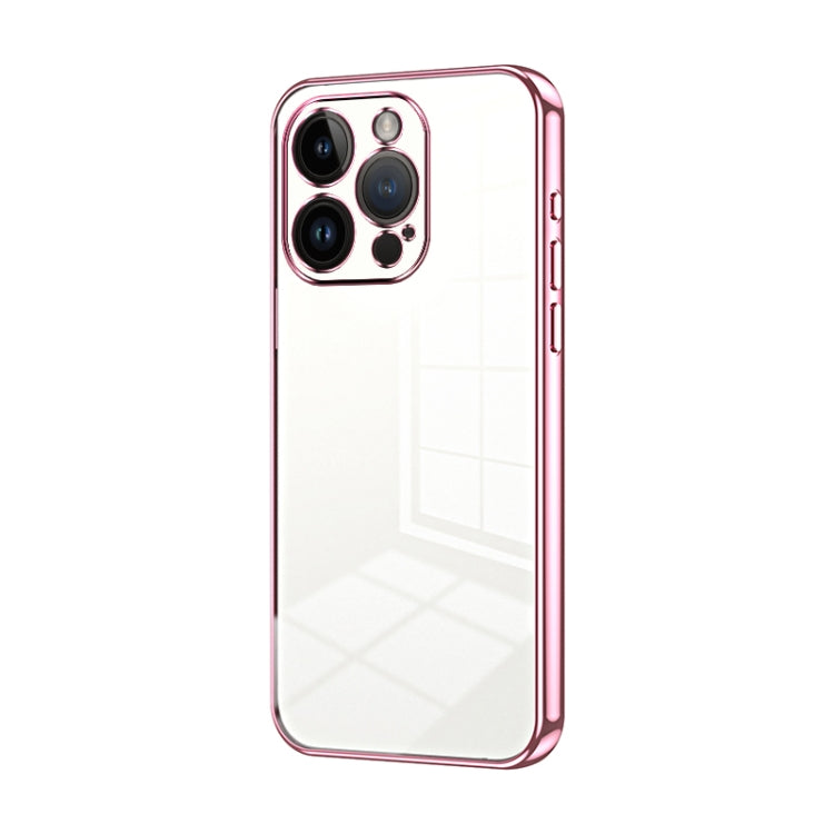 Transparent Plating Fine Hole Phone Case, For iPhone 14 Pro, For iPhone 14 Pro Max, For iPhone SE 2022 / 2020 / 8 / 7