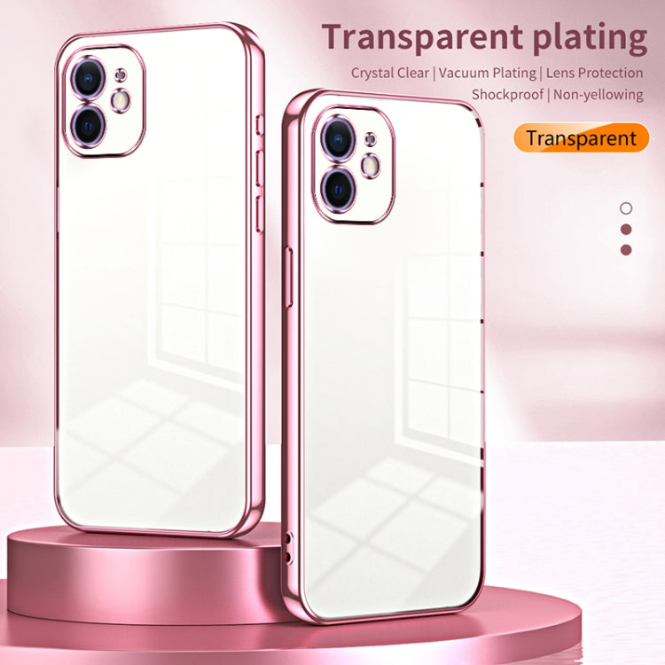 Transparent Plating Fine Hole Phone Case, For iPhone 12, For iPhone 12 Pro Max, For iPhone 12 Pro