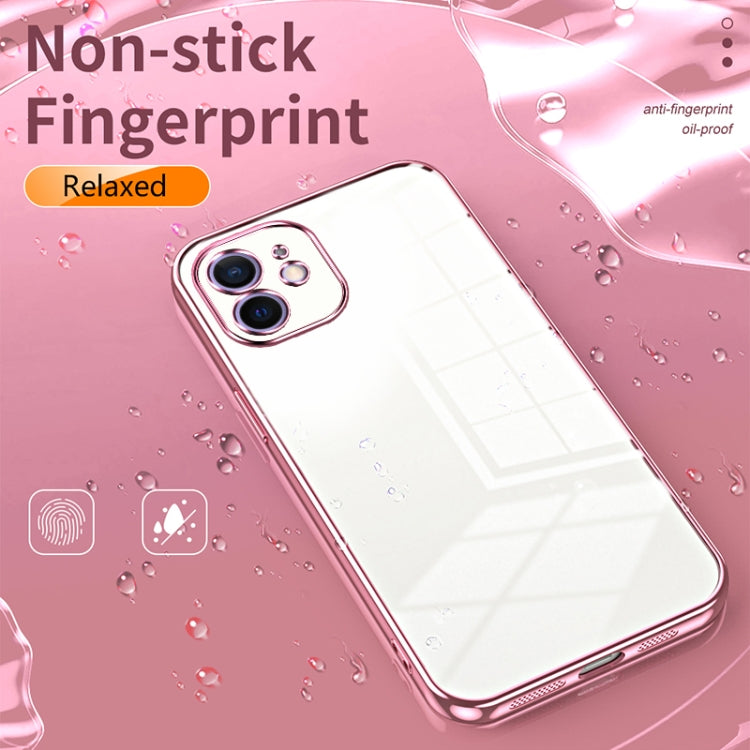 Transparent Plating Fine Hole Phone Case, For iPhone 12, For iPhone 12 Pro Max, For iPhone 12 Pro
