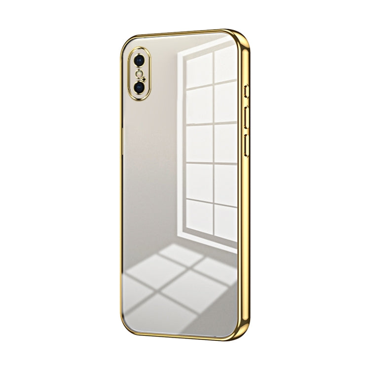 Transparent Plating Fine Hole Phone Case, For iPhone X / XS, For iPhone XR, For iPhone XS Max