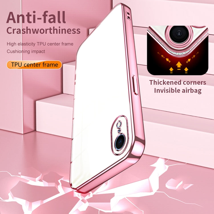 Transparent Plating Fine Hole Phone Case