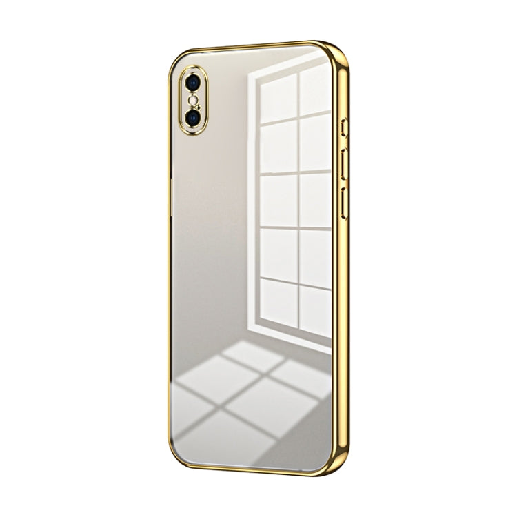 Transparent Plating Fine Hole Phone Case, For iPhone X / XS, For iPhone XR, For iPhone XS Max