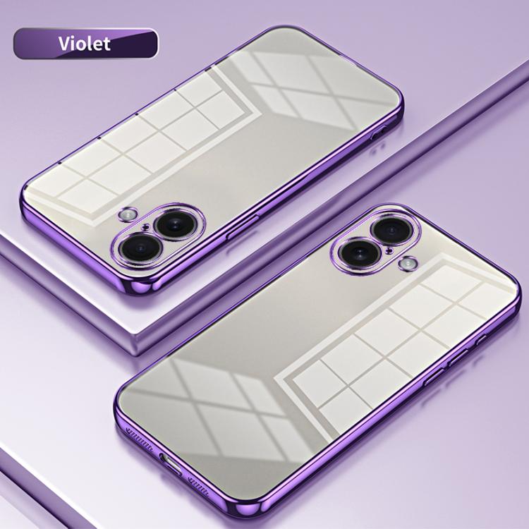 Transparent Plating Fine Hole Phone Case, For iPhone 17, For iPhone Air, For iPhone 16 Pro Max