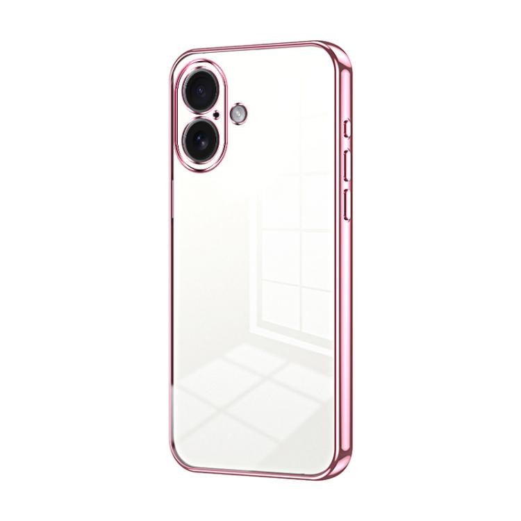 Transparent Plating Fine Hole Phone Case, For iPhone 17, For iPhone Air, For iPhone 16 Pro Max