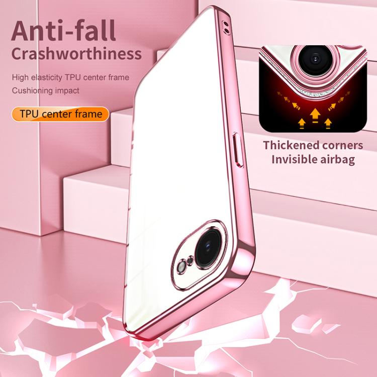 Transparent Plating Fine Hole Phone Case, For iPhone 17e / 16e, For iPhone 17 Pro Max, For iPhone 17 Pro