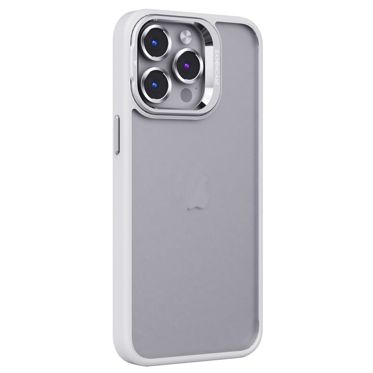 Coque de téléphone givrée en PC + TPU avec support d'objectif invisible, pour iPhone 15 Pro Max, iPhone 15 Pro, iPhone 15 Plus, iPhone 15