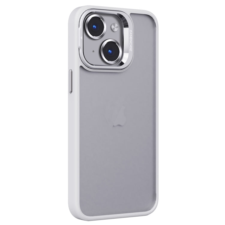 Coque de téléphone givrée en PC + TPU avec support d'objectif invisible, pour iPhone 15 Pro Max, iPhone 15 Pro, iPhone 15 Plus, iPhone 15