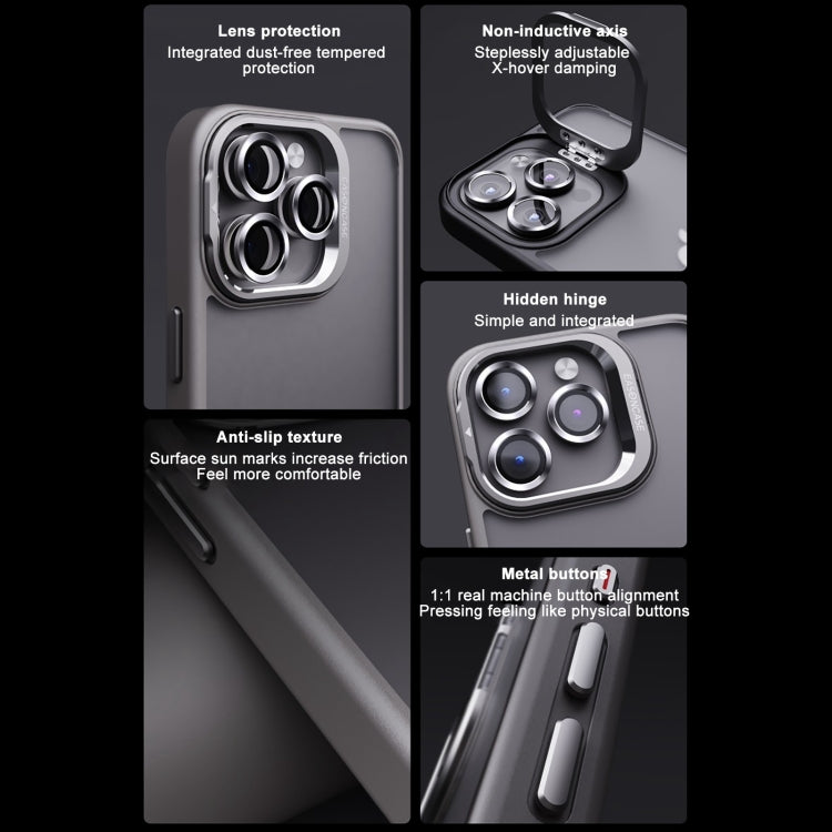 Invisible Lens Holder PC + TPU Frosted Phone Case, For iPhone 15 Pro Max, For iPhone 15 Plus, For iPhone 15