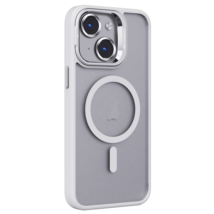 Invisible Lens Holder PC + TPU Frosted MagSafe Phone Case, For iPhone 15, For iPhone 14 Plus, For iPhone 14