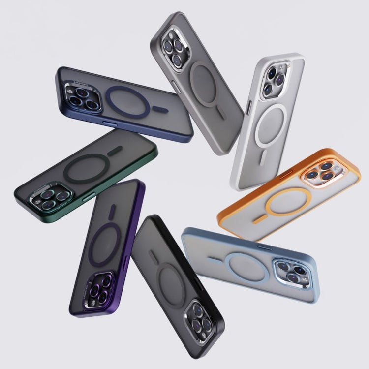 Invisible Lens Holder PC + TPU Frosted MagSafe Phone Case, For iPhone 15 Pro Max, For iPhone 15 Pro, For iPhone 15 Plus