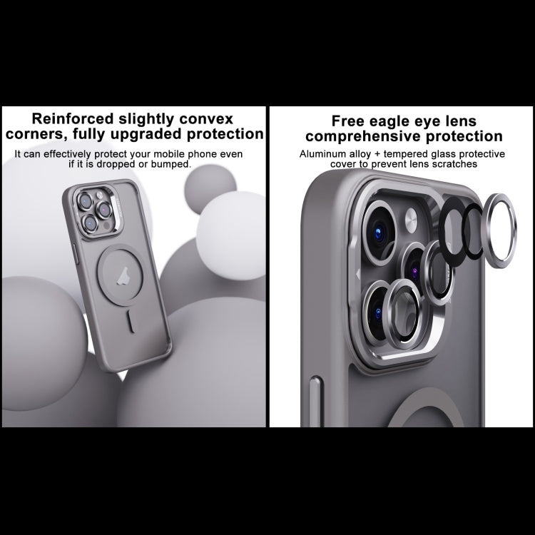 Invisible Lens Holder PC + TPU Frosted MagSafe Phone Case, For iPhone 15, For iPhone 14 Plus, For iPhone 14