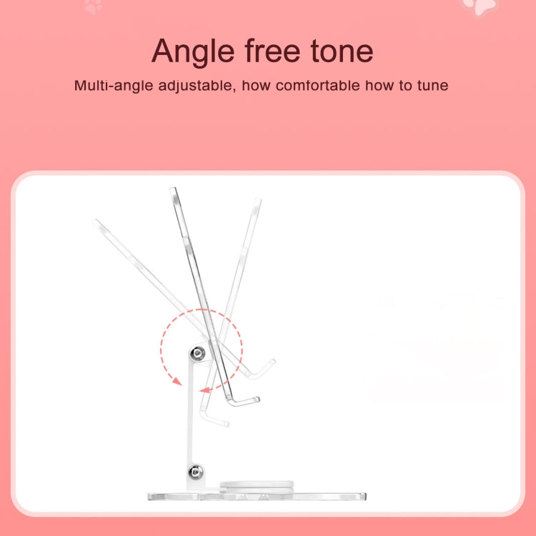 Portable Foldable Cat Claw Acrylic Lazy Holder, Black, Orange, Pink, Green, White