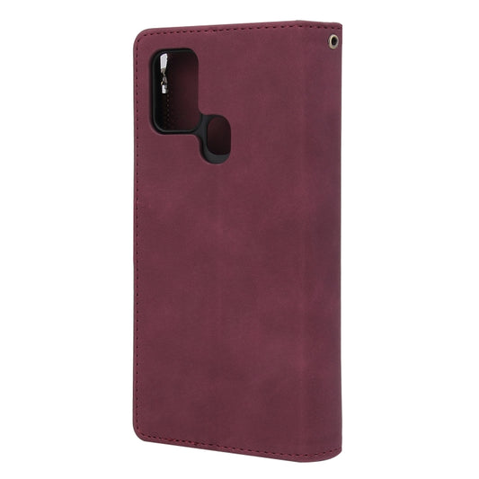 Galaxy A21s multifunctional case with zipper wallet compartment detail