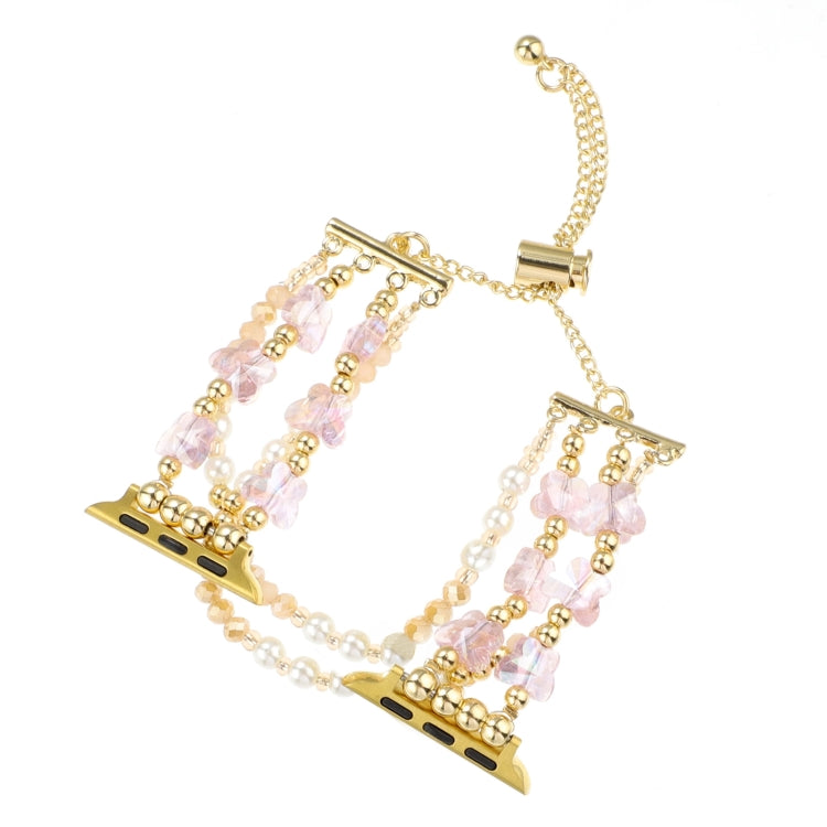 Butterfly Chain Bracelet Metal Watch Band, For Apple Watch Series 9 41mm, For Apple Watch Ultra 49mm, For Apple Watch Series 8 41mm, For Apple Watch Series 8 45mm