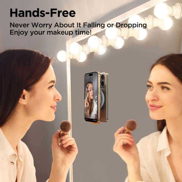 JOYROOM JR-ZS393 Suction Cup Magnetic Phone Holder, JR-ZS393 (White Orange)