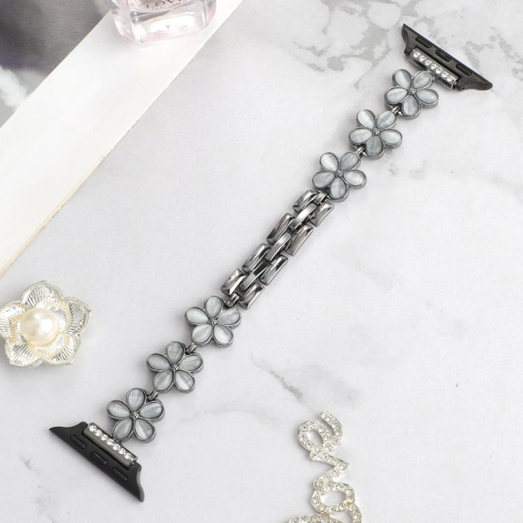 5-petaled Flower Zinc Alloy Chain Watch Band, For Apple Watch SE 40mm, For Apple Watch SE 44mm, For Apple Watch Series 6 40mm