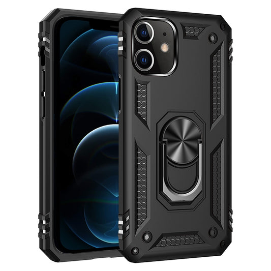 Shockproof TPU PC protective case iPhone 12 mini with 360 rotating holder