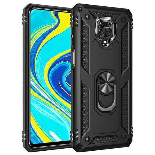 Shockproof TPU PC protective case Xiaomi Redmi Note 9 Pro with 360 rotating holder