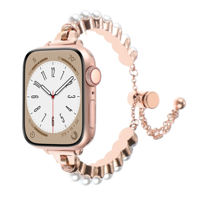 Pearl Bracelet Metal Watch Band, For Apple Watch 42mm, For Apple Watch 38mm