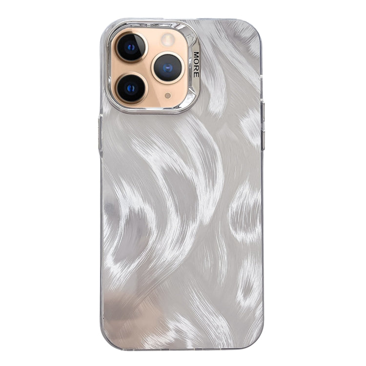 Color Silver IMD Feather Pattern Shockproof Phone Case, For iPhone 15 Pro Max, For iPhone 15 Pro, For iPhone 15, For iPhone 14, For iPhone 14 Pro, For iPhone 14 Pro Max, For iPhone 13 Pro Max, For iPhone 13 Pro, For iPhone 13, For iPhone 12������������...