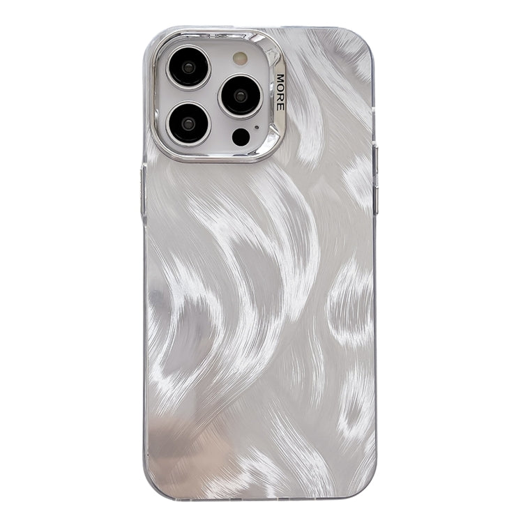 Color Silver IMD Feather Pattern Shockproof Phone Case, For iPhone 15 Pro Max, For iPhone 15 Pro, For iPhone 15, For iPhone 14, For iPhone 14 Pro, For iPhone 14 Pro Max, For iPhone 13 Pro Max, For iPhone 13 Pro, For iPhone 13, For iPhone 12������������...