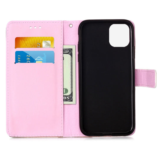 iPhone 12 Pro leather case with painted artwork, card storage slots, and secure wallet design