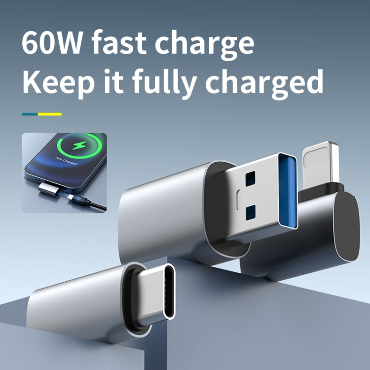 60W USB-C/Type-C to 8 Pin Female Charging Transfer Adapter, Type-C to 8 Pin