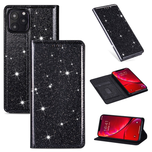 Ultrathin glitter magnetic flip leather case for iPhone 11 Pro with card slot holder