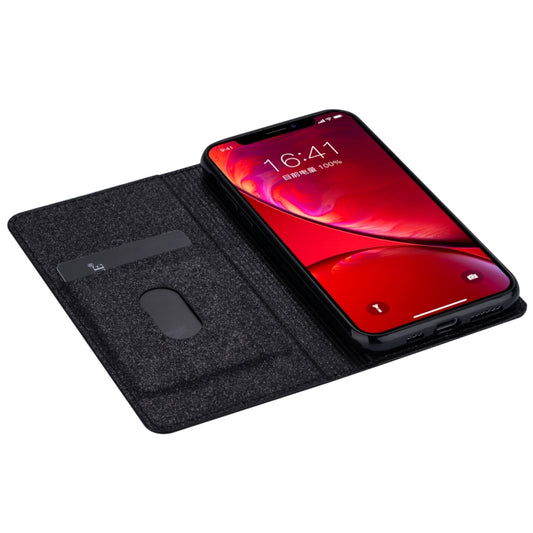 Glitter leather flip case for iPhone 11 Pro Max displayed open with stand feature