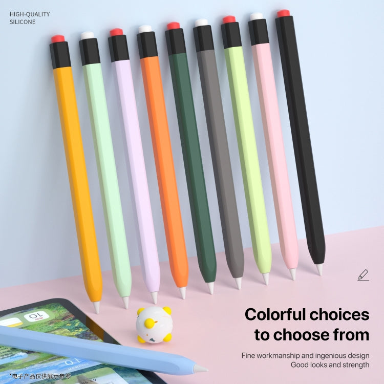 Retro Pencil Style Liquid Silicone Stylus Case, For Apple Pencil 1