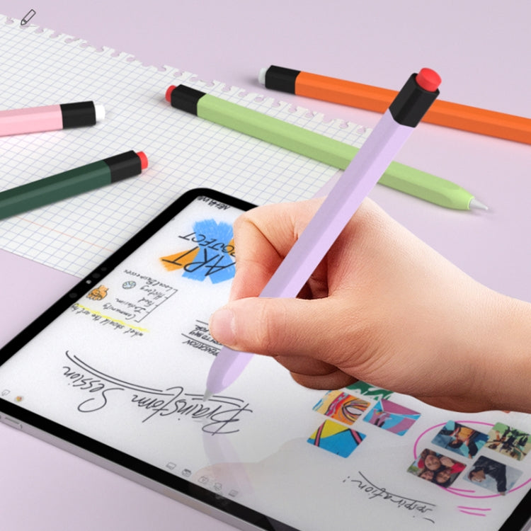 Retro Pencil Style Liquid Silicone Stylus Case, For Apple Pencil 1