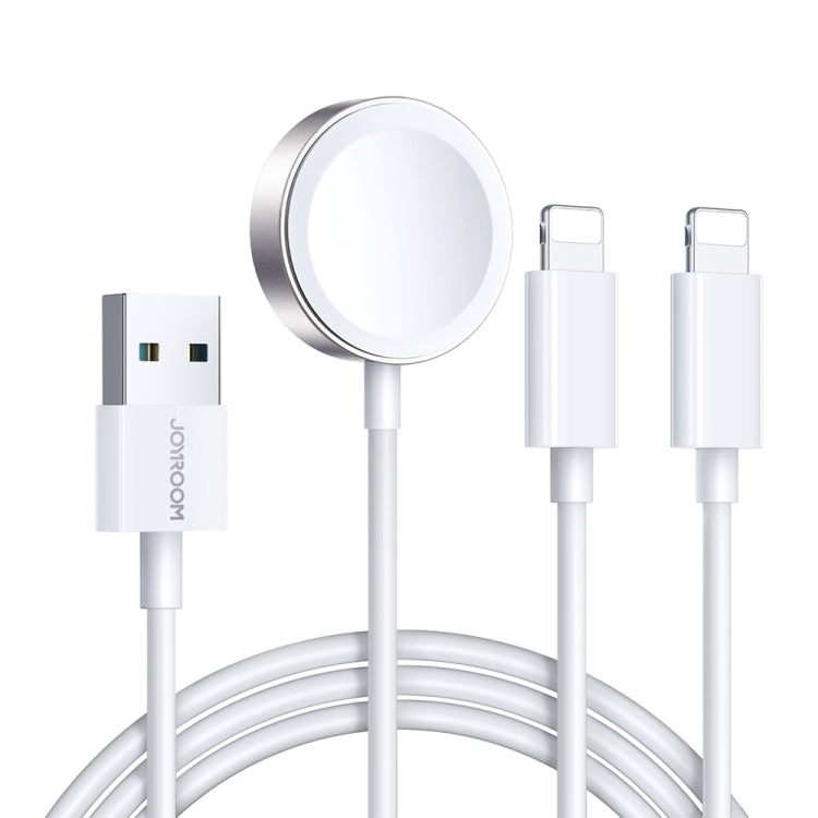 JOYROOM S-IW007 3 in 1 USB to Dual 8 Pin + Magnetic Watch Wireless Charging Data Cable, Length: 1.2m, S-IW007