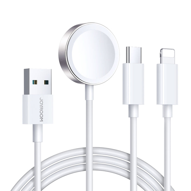 JOYROOM S-IW008 3 in 1 USB to 8 Pin + USB-C/Type-C + Magnetic Watch Wireless Charging Data Cable, Length: 1.2m, S-IW008