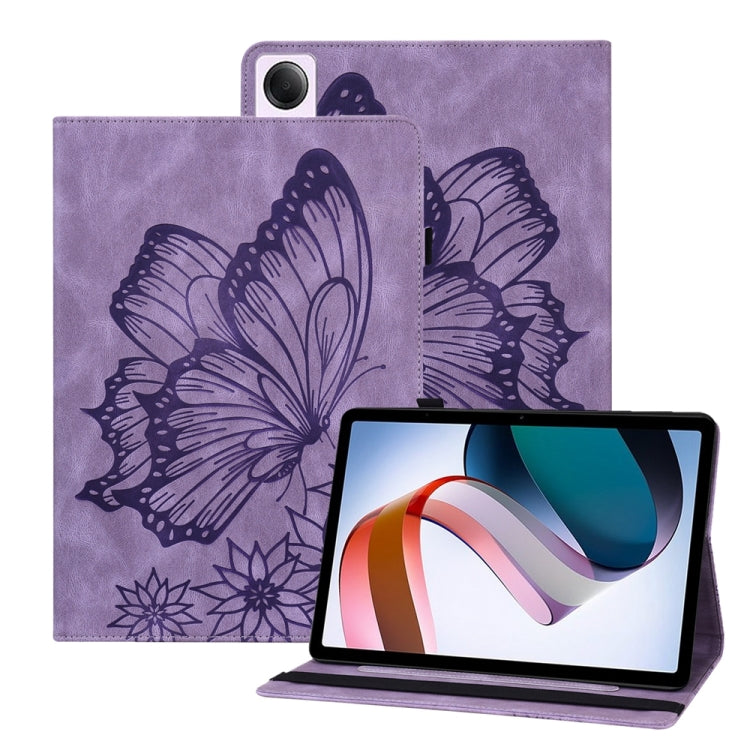Big Butterfly Embossed Leather Tablet Case