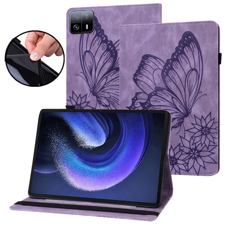 Big Butterfly Embossed Leather Tablet Case