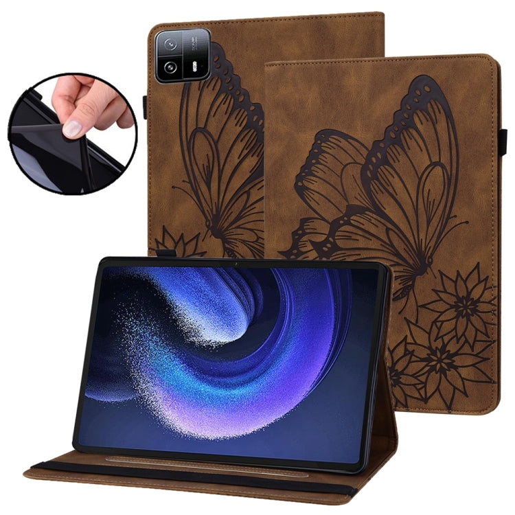 Big Butterfly Embossed Leather Tablet Case