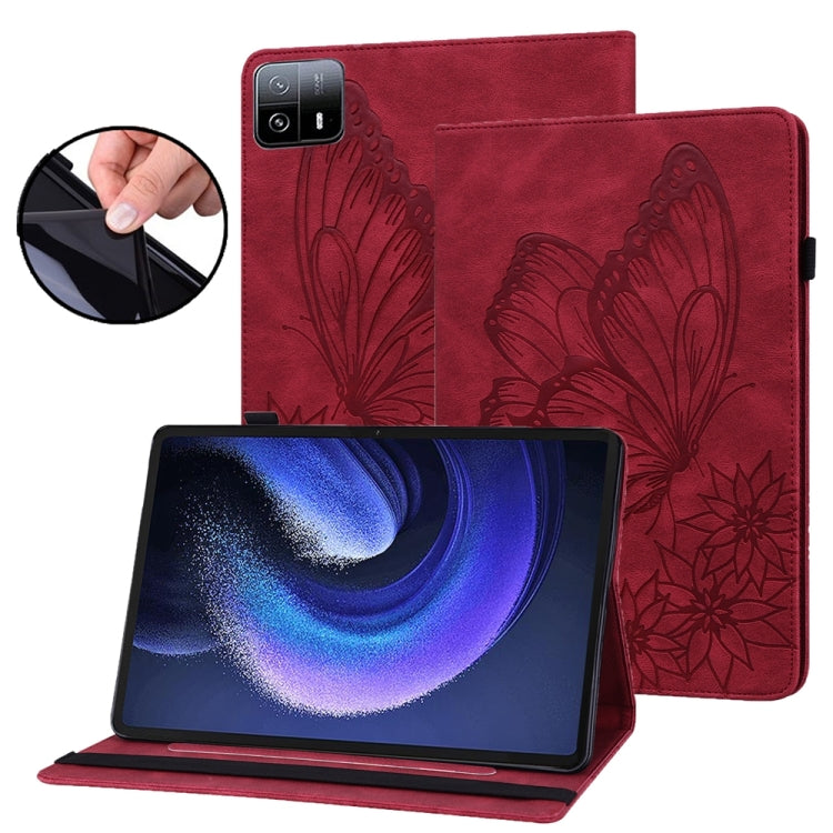 Big Butterfly Embossed Leather Tablet Case
