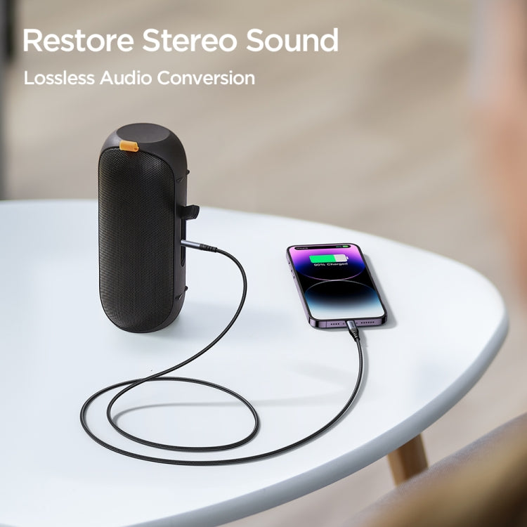 JOYROOM SY-A06 Transsion Series 8 Pin to 3.5mm AUX Audio Adapter Cable, Length: 1.2m, SY-A06