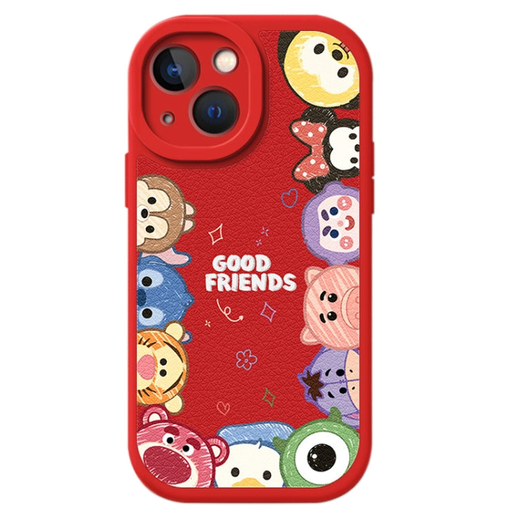 Lamb Leather Texture New Year Design Full Coverage Phone Case, For iPhone 15 Plus, For iPhone 15, For iPhone 14 Plus