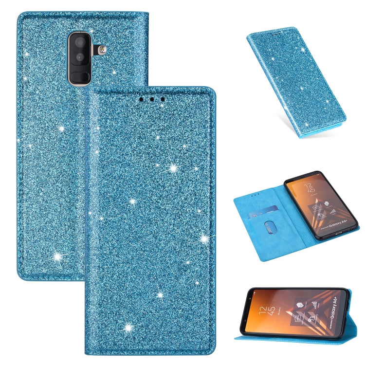 Ultrathin Glitter Magnetic Horizontal Flip Leather Case with Holder & Card Slots, For Samsung Galaxy A6+ / J8 (2018), For Samsung Galaxy A10e, For Samsung Galaxy A20 / A30, For Samsung Galaxy A20e