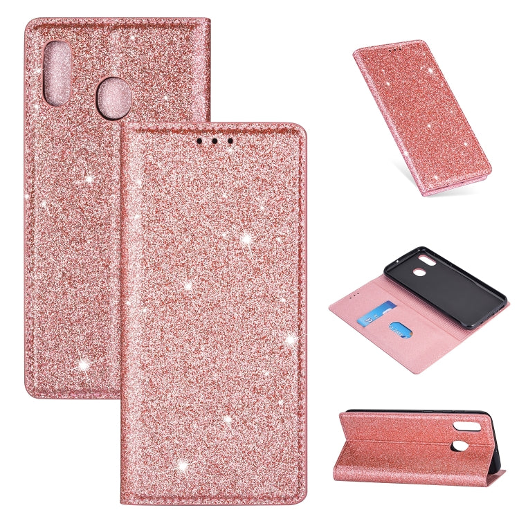 Ultrathin Glitter Magnetic Horizontal Flip Leather Case with Holder & Card Slots, For Samsung Galaxy A40, For Samsung Galaxy A60, For Samsung Galaxy A20LF, For Samsung Galaxy A30s / A50 / A50s