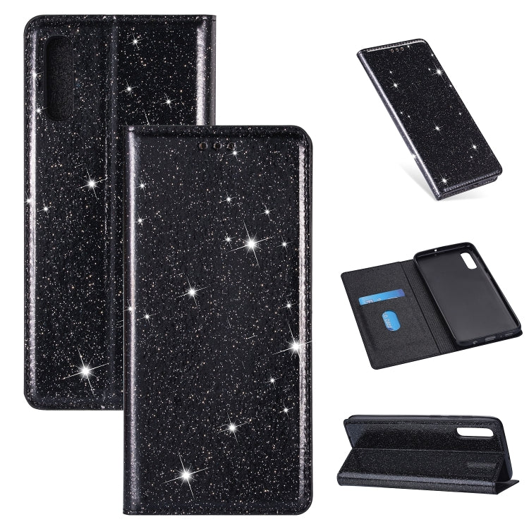 Ultrathin Glitter Magnetic Horizontal Flip Leather Case with Holder & Card Slots, For Samsung Galaxy A40, For Samsung Galaxy A60, For Samsung Galaxy A20LF, For Samsung Galaxy A30s / A50 / A50s