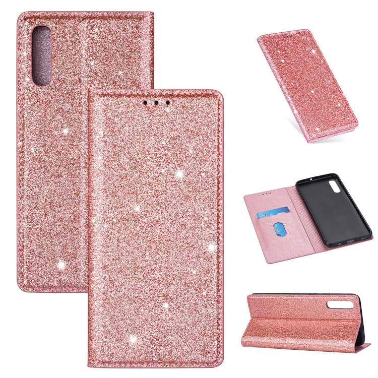 Ultrathin Glitter Magnetic Horizontal Flip Leather Case with Holder & Card Slots, For Samsung Galaxy A40, For Samsung Galaxy A60, For Samsung Galaxy A20LF, For Samsung Galaxy A30s / A50 / A50s