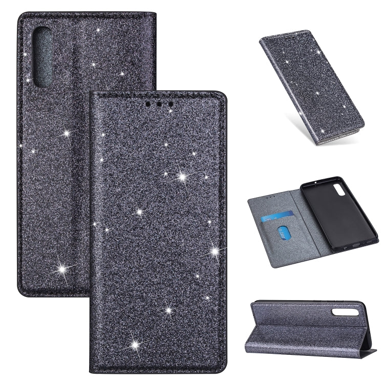 Ultrathin Glitter Magnetic Horizontal Flip Leather Case with Holder & Card Slots, For Samsung Galaxy A40, For Samsung Galaxy A60, For Samsung Galaxy A20LF, For Samsung Galaxy A30s / A50 / A50s