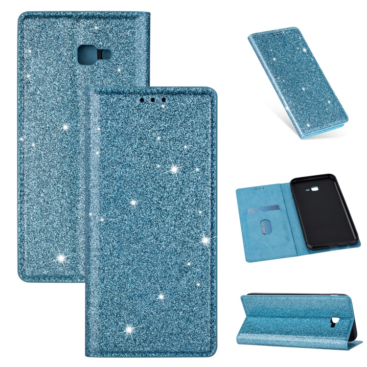 Ultrathin Glitter Magnetic Horizontal Flip Leather Case with Holder & Card Slots, For Samsung Galaxy A70, For Samsung Galaxy A7 (2018) / A750, For Samsung Galaxy J4 (2018), For Samsung Galaxy J4+