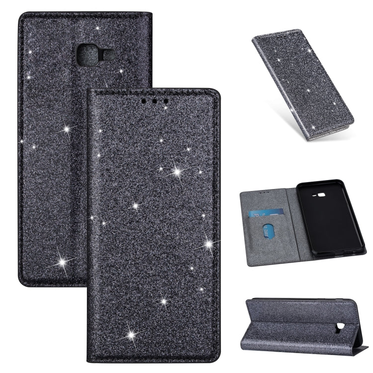 Ultrathin Glitter Magnetic Horizontal Flip Leather Case with Holder & Card Slots, For Samsung Galaxy A70, For Samsung Galaxy A7 (2018) / A750, For Samsung Galaxy J4 (2018), For Samsung Galaxy J4+