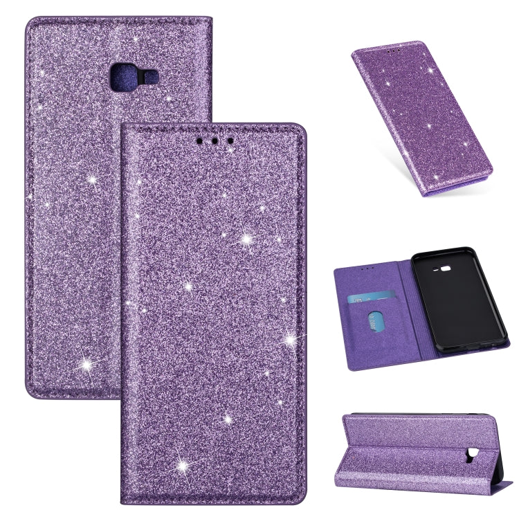 Ultrathin Glitter Magnetic Horizontal Flip Leather Case with Holder & Card Slots, For Samsung Galaxy A70, For Samsung Galaxy A7 (2018) / A750, For Samsung Galaxy J4 (2018), For Samsung Galaxy J4+